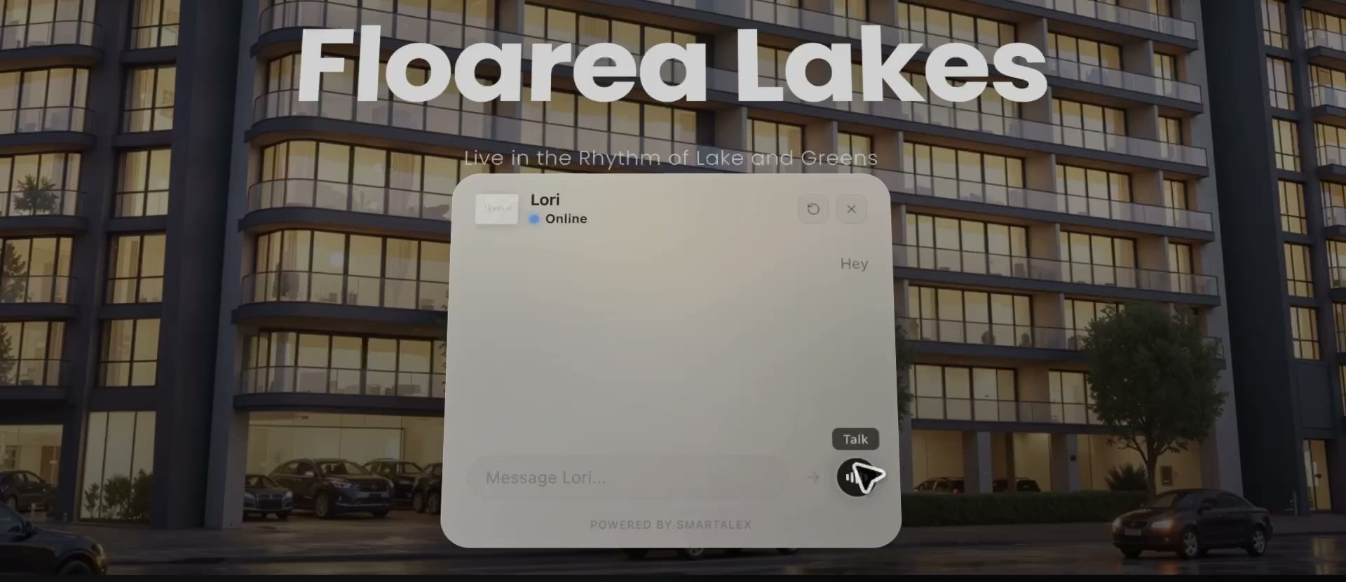 A development website built on SmartAlex Launchpad, with its AI concierge